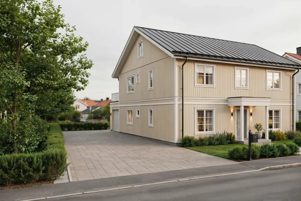 renovering av uppfart med marksten och justerad lutning i v sterhaninge haninge