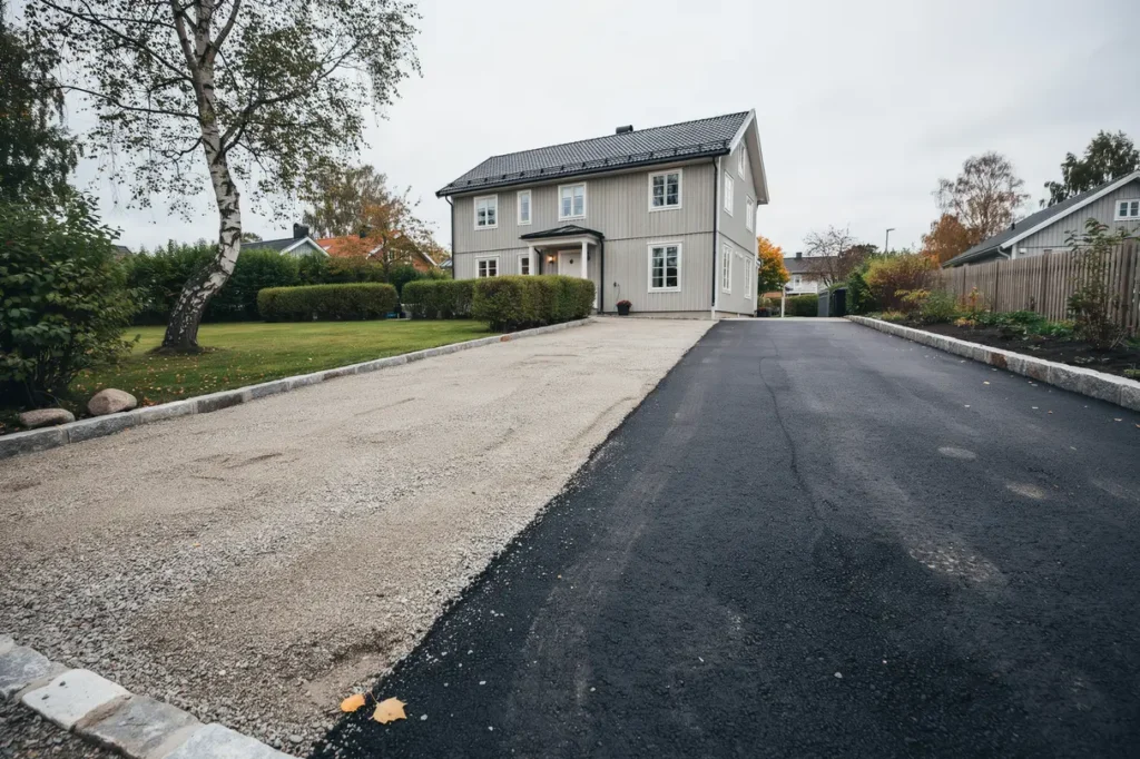 asfaltera uppfarten i etapper smart planering f r villa gare som vill sprida kostnaden