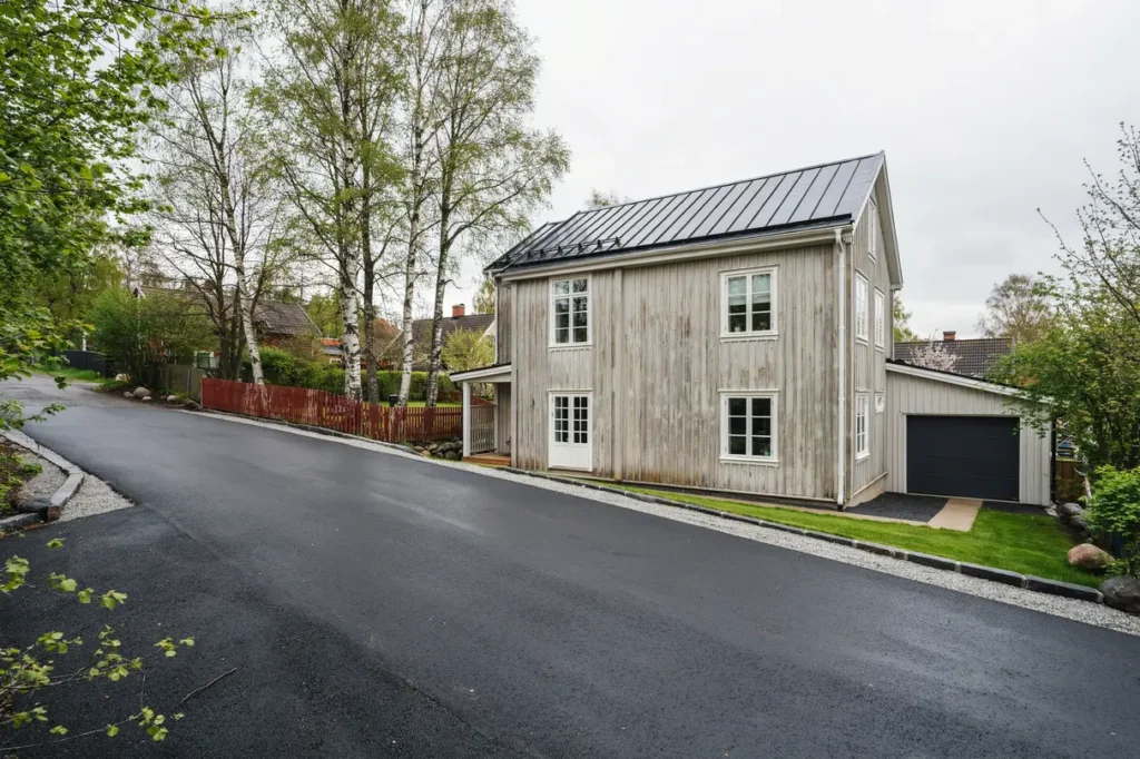 asfaltera g rdsplanen vid huset praktiska val som f renklar sk tsel och h ller l nge